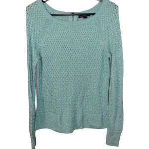 American Eagle Pastel Mint Green Cable Knit Sweater